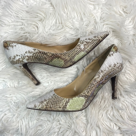 J. Renneé Faux Snakeskin Melora Heels - Picture 1 of 10